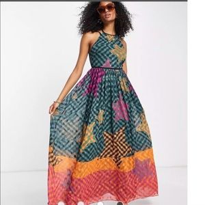 NWT TED BAKER ZOHZOH MAXI DRESS WITH JACQUARD TEXTURED DETAIL  US 8/10 TED SZ 3